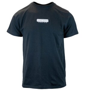 Utah state aggies small embroidered logo black unisex tshirt